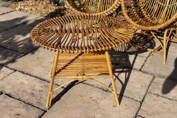 Rattan and Bamboo Garden Furniture attributed to Franco Albini