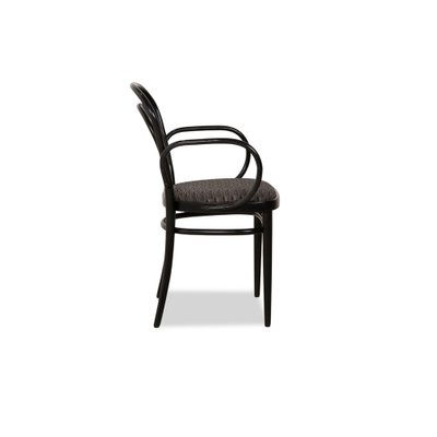 Model 214 Dining Chairs in Black Wood from Thonet, Set of for