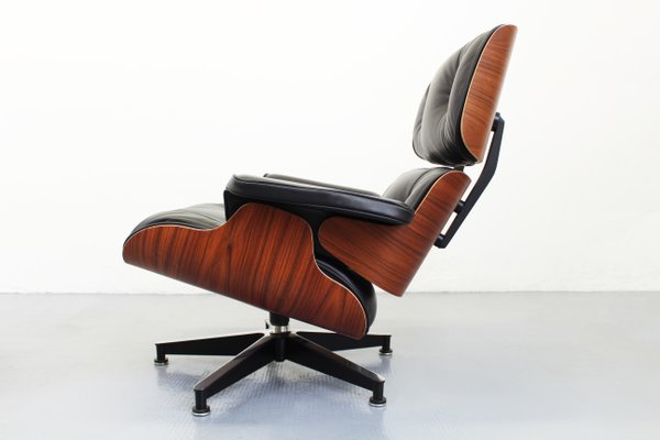 Set of Lounge Chair and Ottoman by Charles and Ray Eames for