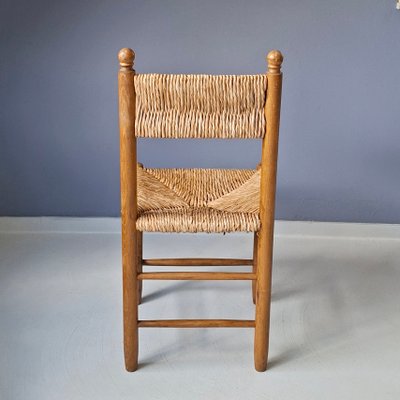 Rush Seat & Back 1960's ヴィンテージチェア　椅子 60s Wooden Chair with Rush Seat and Backrest, 1960s for sale at Pamono