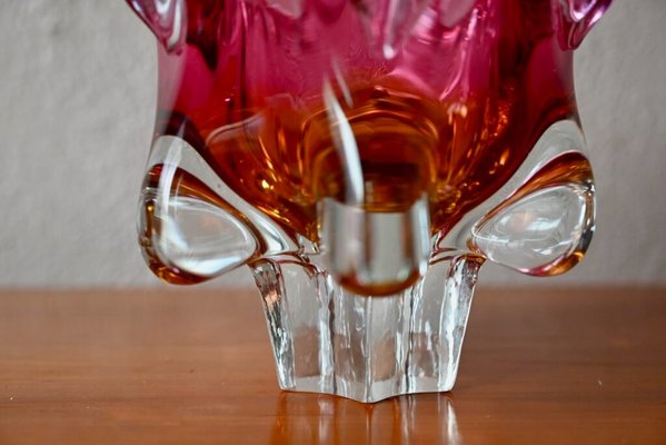 Large Bohemian Glass Bowl attributed to Josef Hospodka for
