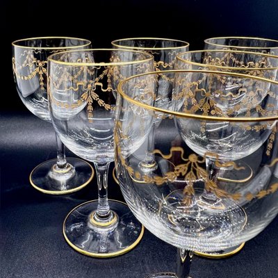 Antique Louis XVI Glasses from Baccarat, 1890s, Set of 6