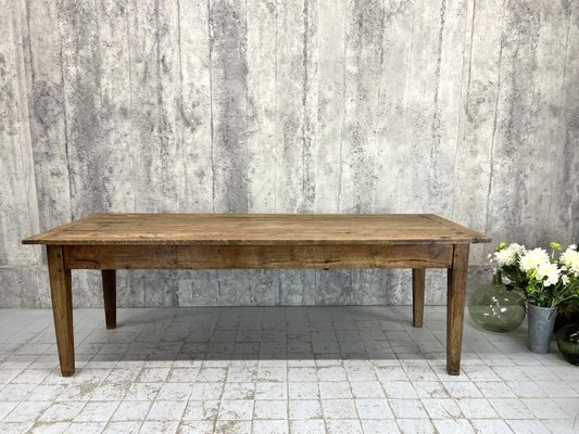 Rustic Taper Leg Dining Table for sale at Pamono