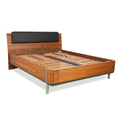 Bett aus Leder und Holz von Hülsta bei Pamono kaufen