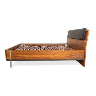 Bett aus Leder und Holz von Hülsta bei Pamono kaufen