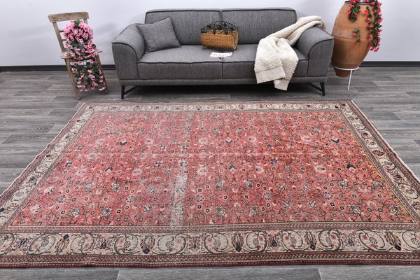 No.42 ヴィンテージラグ　L　トルコ　マット turkish rug　大判 No.42 ヴィンテージラグ L トルコ マット turkish rug 大判 No.42