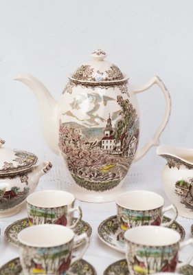 Englisches Kaffeeservice für Twelve People von Johnson Bros, 1960, 27 Set bei Pamono kaufen