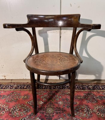 Curved Wood Desk Chair from Fischel for sale at Pamono