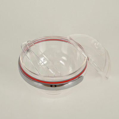 Vintage Italian Plastic and Chrome Ball-Shaped Ice Bucket from