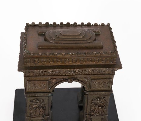 ANCIENNE BOÎTE TÔLE litho miniature Paris tour Eiffel Arc