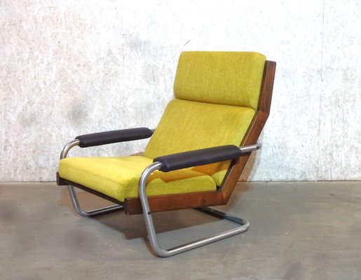 Modern Tubular Chair Design Set Of Vintage Modern Black Leather