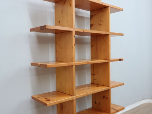 Vintage Modular Bookcase in Larch Wood from Ideal Form, 1970s for