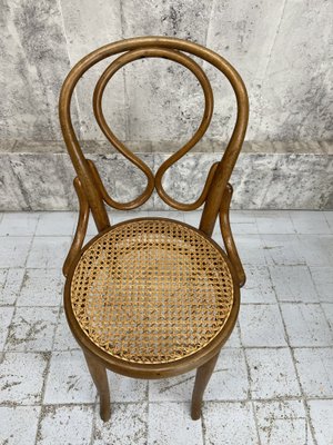 Vintage French Bistro Chair with Cane Seat in Bentwood, 1930s for