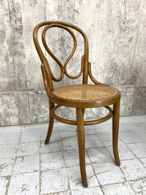 Vintage French Bistro Chair with Cane Seat in Bentwood, 1930s for