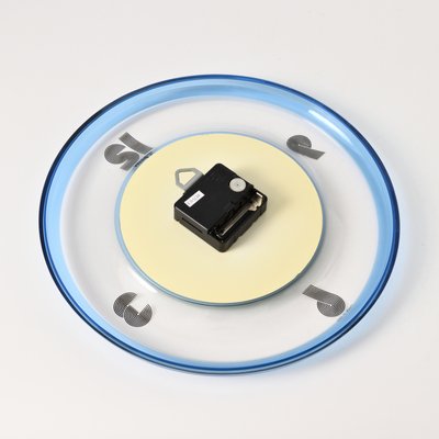 Italian Acrylic Wall Clock from Guzzini, 1990s for sale at Pamono