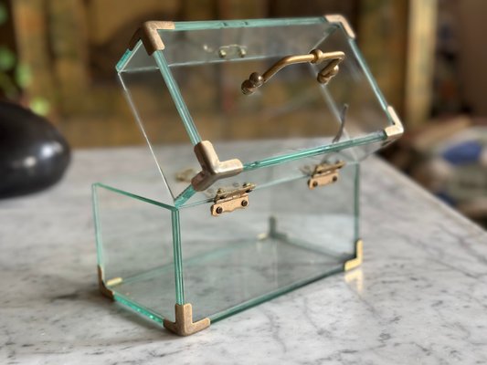 Scatola Portagioie Cuore in Metallo Bronzato - Organizzatore Vintage