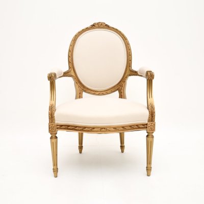 Vintage French Giltwood Salon Chair, 1930s for sale at Pamono - Main Image