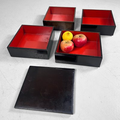 Antique Japanese Jubako in Wooden Storage Box, 1880s for sale at