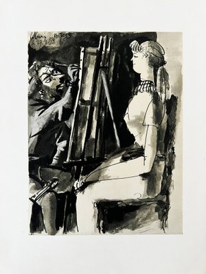Pablo Picasso, Le Peintre et son Modèle I, 1954