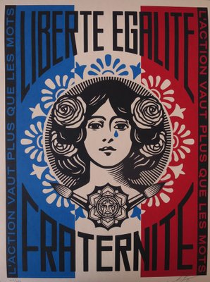 Shepard Fairey (Obey), Marianne: Action Speaks Louder Than Words,  Screenprint