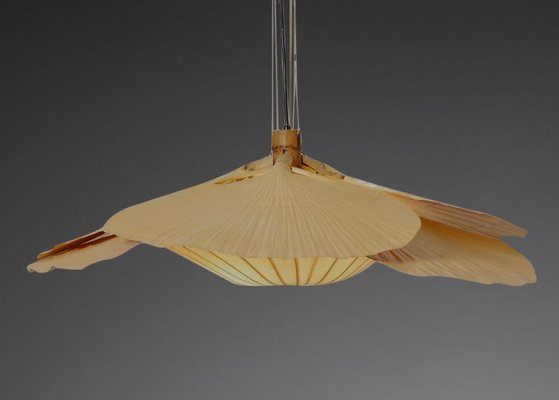 Uchiwa Hana Pendant in Japanese Paper and Bamboo attributed to