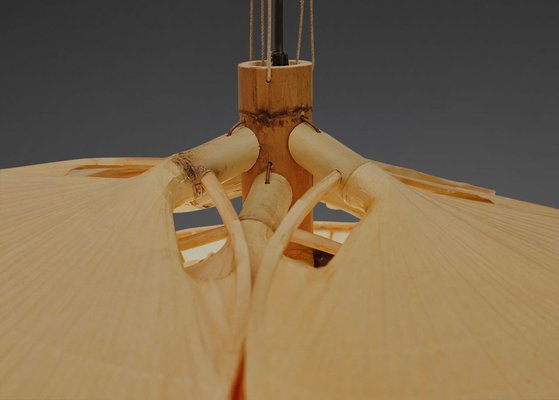 Uchiwa Hana Pendant in Japanese Paper and Bamboo attributed to