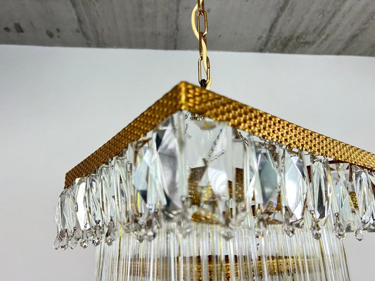 Mid-Century Modern Crystal Pendant Lamp, 1970s for sale at Pamono