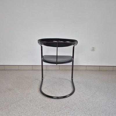 Vintage Leather Canasta Cantilever Chair from Arrben, Italy, 1970s