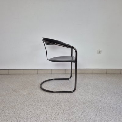 Vintage Leather Canasta Cantilever Chair from Arrben, Italy, 1970s