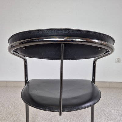 Vintage Leather Canasta Cantilever Chair from Arrben, Italy, 1970s