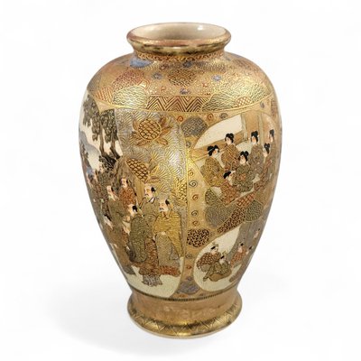 Late Meiji Kyoto Satsuma Vase by Gyokuzan, Japan, 1890s for sale at Pamono