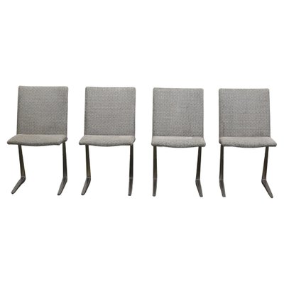 Mariposa Dining Chairs in Grey Leather from BoConcept, Set of 4