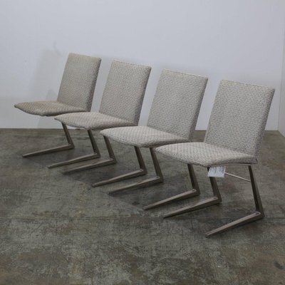 Mariposa Dining Chairs in Grey Leather from BoConcept, Set of 4