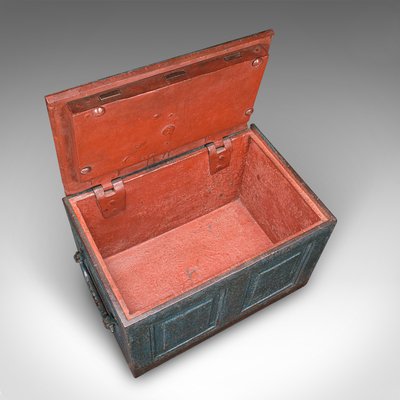 Antique Victorian English Goldsmiths Strong Box in Cast Iron