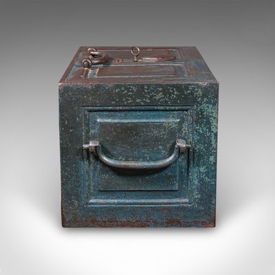 Antique Victorian English Goldsmiths Strong Box in Cast Iron
