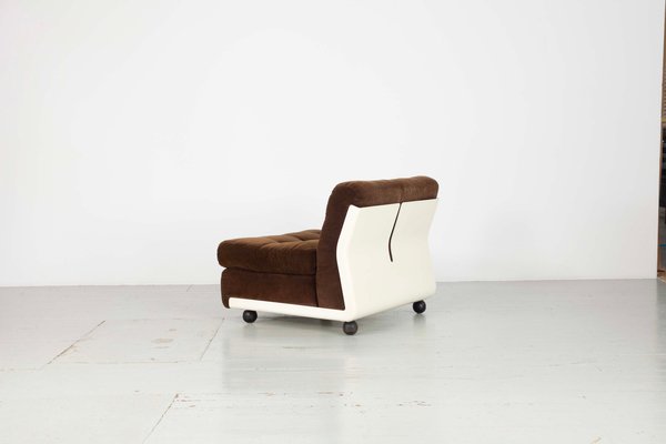 Brown Corduroy Amanta Sofa by Mario Bellini for C&B Italia, 1966
