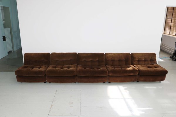Brown Corduroy Amanta Sofa by Mario Bellini for C&B Italia, 1966