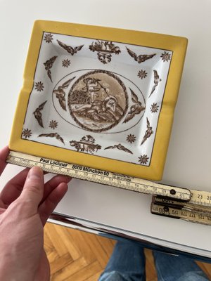 Vintage French Toussi Court Porcelain Ashtray, 1950s for sale at