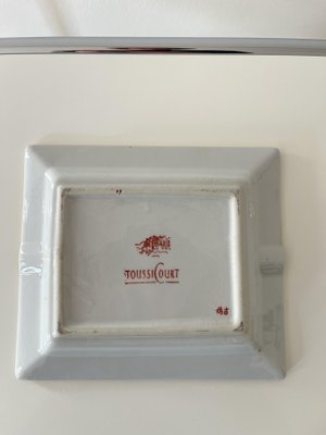 Vintage French Toussi Court Porcelain Ashtray, 1950s for sale at