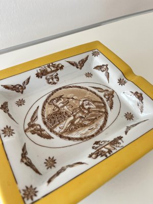 Vintage French Toussi Court Porcelain Ashtray, 1950s for sale at