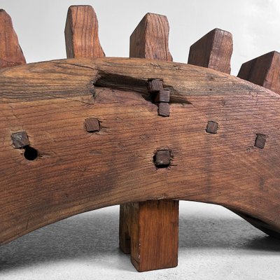 Antique Japanese Wooden Gear Segment, 1890s for sale at Pamono Antique Japanese Wooden Gear Segment, 1890s for sale at Pamono