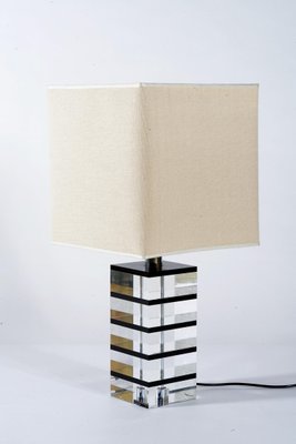 Mid-Century Lucite Table Lamp by 