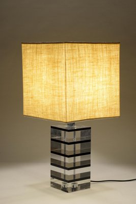 mid century lucite lamp