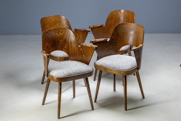 Dining Chairs from Oswald Haerdtl, Czechoslovakia, 1950s, Set of 4