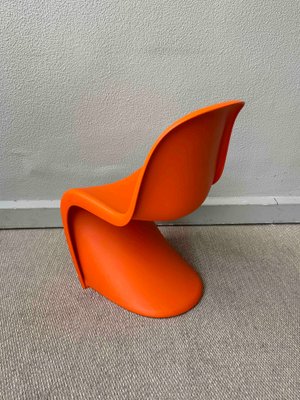Vintage S Junior Chairs in Red and Orange Plastic by Verner Panton