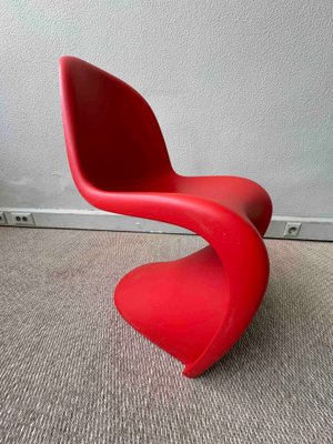 Vintage S Junior Chairs in Red and Orange Plastic by Verner Panton