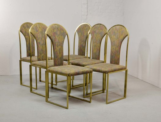 Brass chairs dining sale