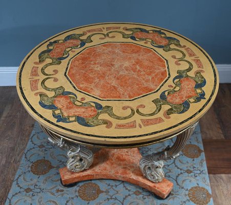 Italian Neo-Classical Centre Table with Scagliola Top for sale at