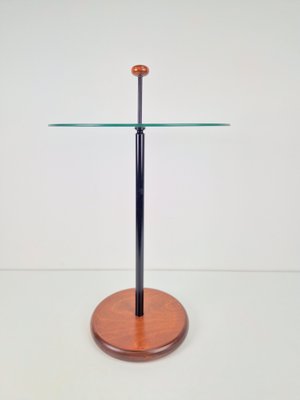 置物 Vintage Postmodern l stand Postmodern Side Table with Ball Handle and Glass Top, 1980s for