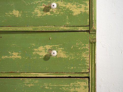 Antique Green Chest of Drawers, 1920s for sale at Pamono